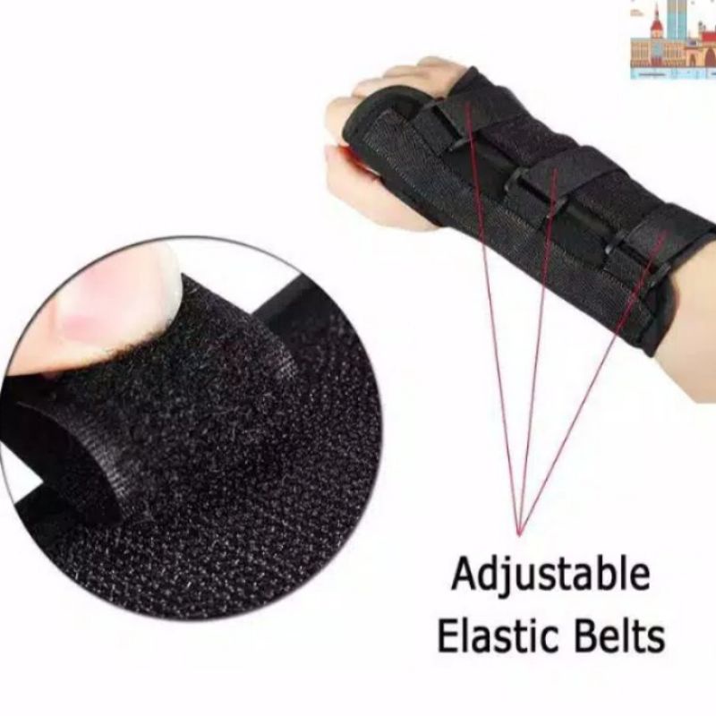 carpal tunnel wrist + hand brace wrist + deker cidera pergelangan tangan + splint strap