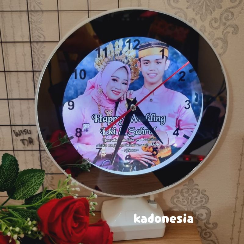 Cermin Jam Wedding / Kado Pernikahan / Hadiah Nikah