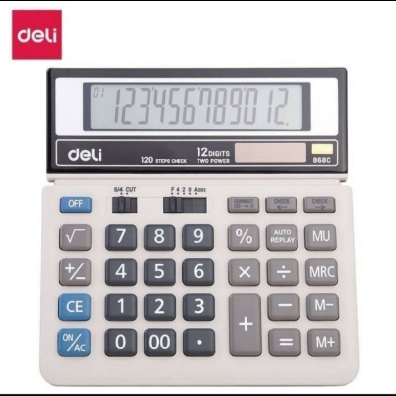 Kalkulator Calculator DELI ORIGINAL 868C Garansi 12digit Ukuran Besar