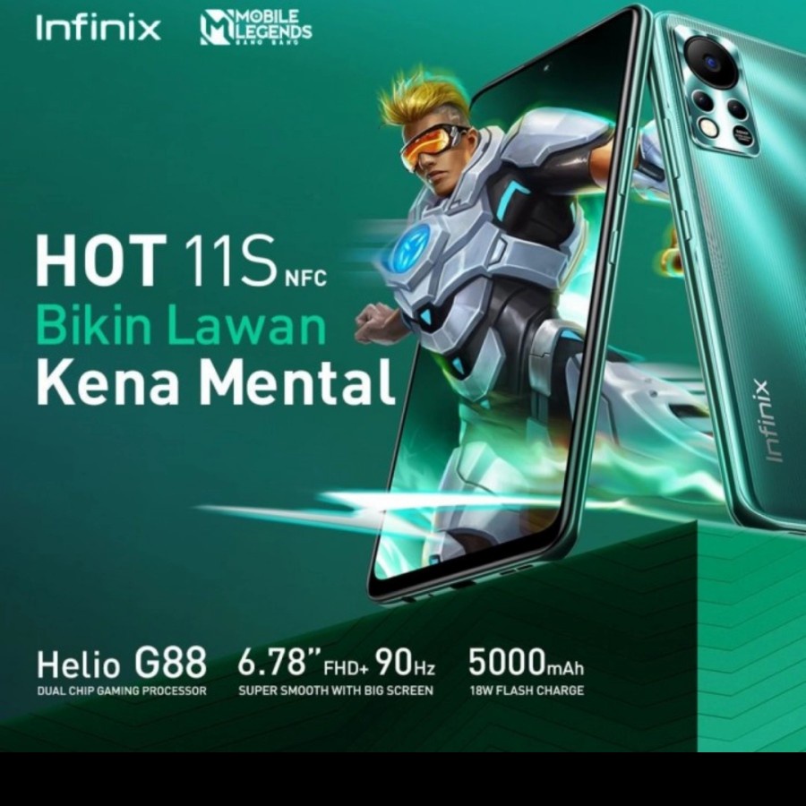 Infinix Hot 11S NFC 6/128 Ponsel Gaming