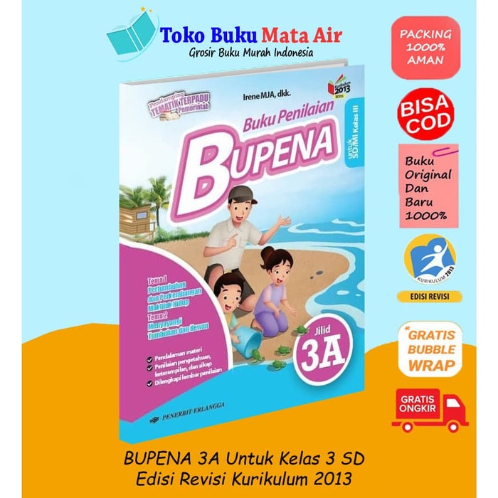 

❤BISA COD❤ BUPENA ( BUKU PENILAIAN ) JILID 3A UNTUK SD/MI KELAS III ( K13N )