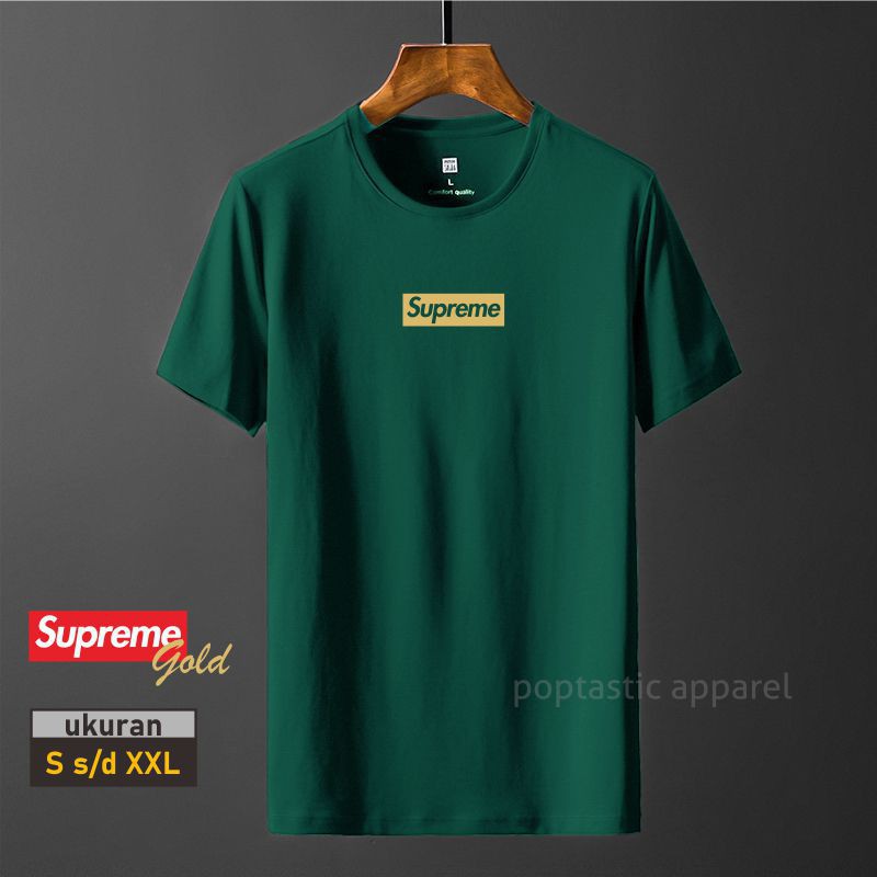 SUPREEMEE- Kaos Distro Pria Wanita Katun Combad 30S Premium/ LEMBUT / ADEM