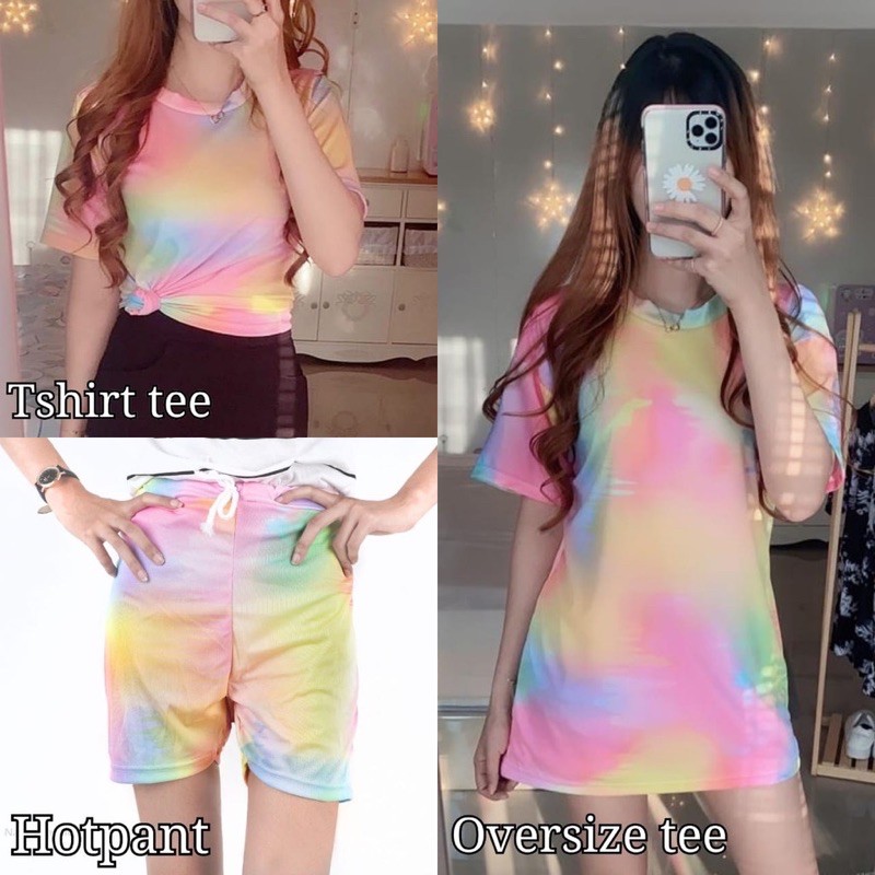 TERMURAH BEST SELLER Oversize Cotton Candy / Kaos Wanita Tie Dye T-Shirt Oline ABSTRAK