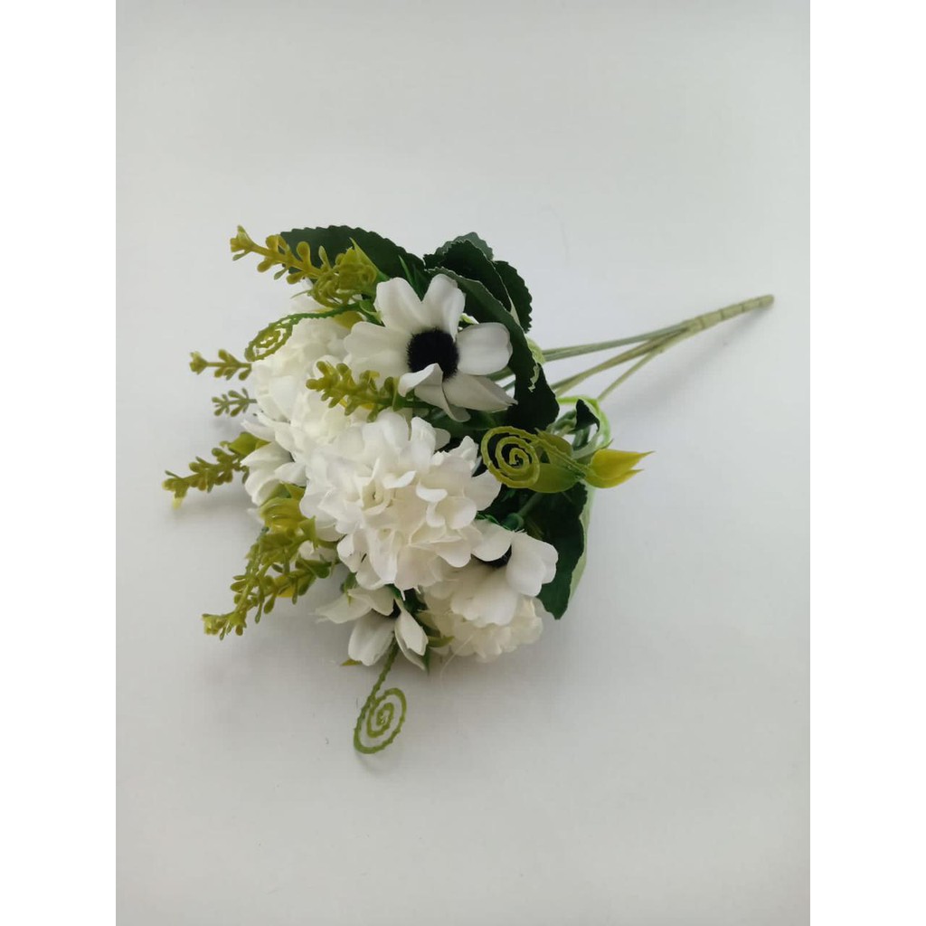 COD BUNGA DANDELION BUNGA TANGKAI PLASTIK BUNGA ARTIFISIAL BUNGA PAJANGAN BUNGA HIASAN BT9051-PUTIH