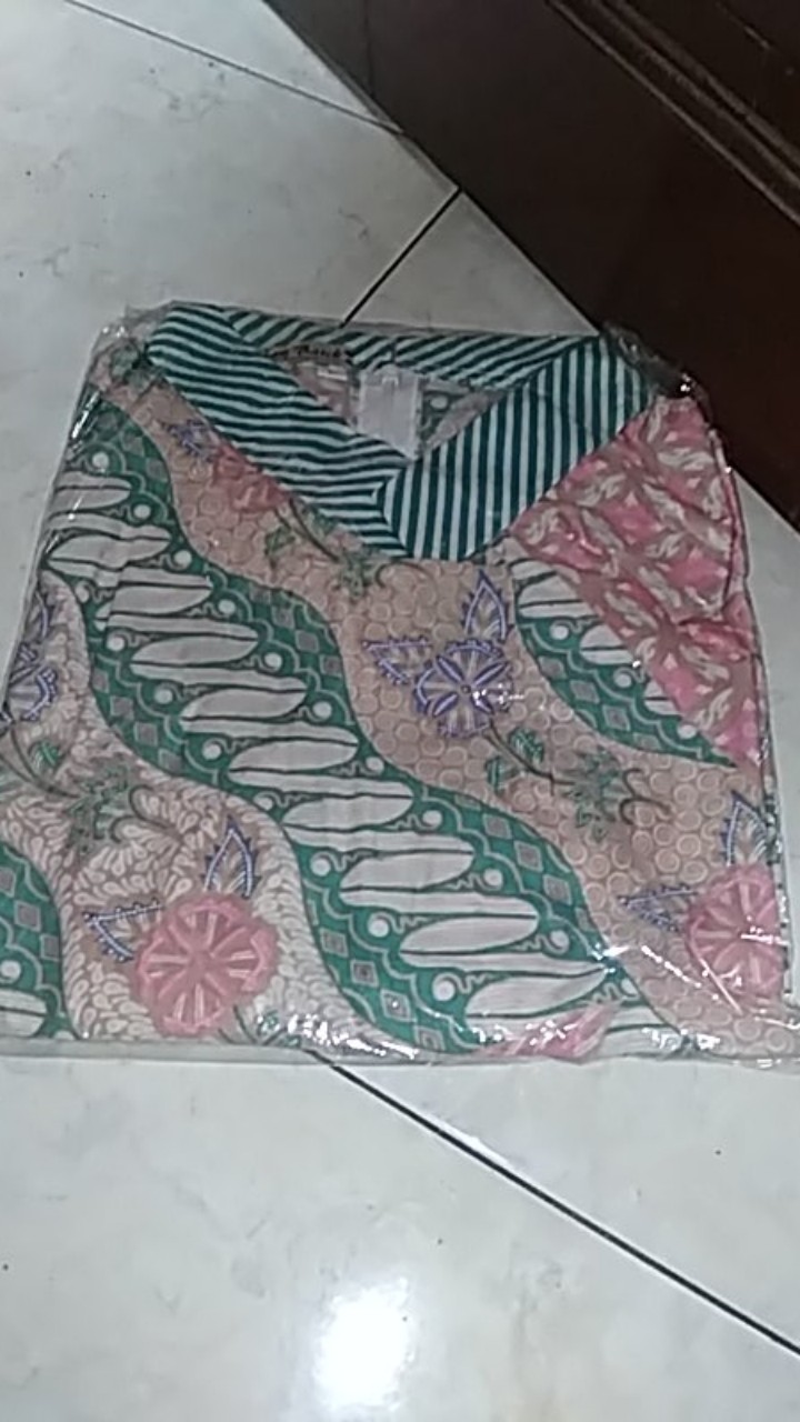 Baju Batik Wanita Terbaru 2021 Blus Atasan Kerja Kawung Truntum Motif Indigo Style Tey-17