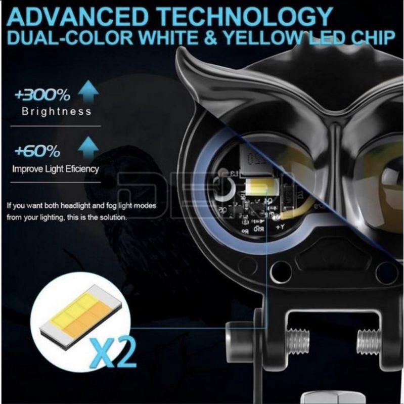 LAMPU TEMBAK OWL LASER HIGH LOW SUPER BRIGHT MODEL BURUNG HANTU DC 25 IP 67 WATERPROOF