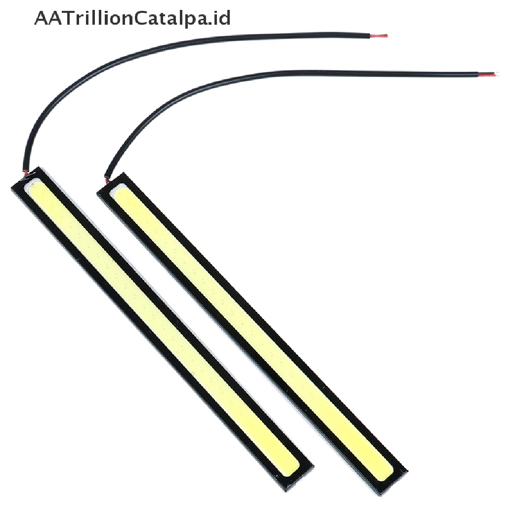 Aatrillioncatalpa 2Pcs Lampu led cob 12v super Terang Anti Air Warna Putih Untuk Drlfog lamp Mobil