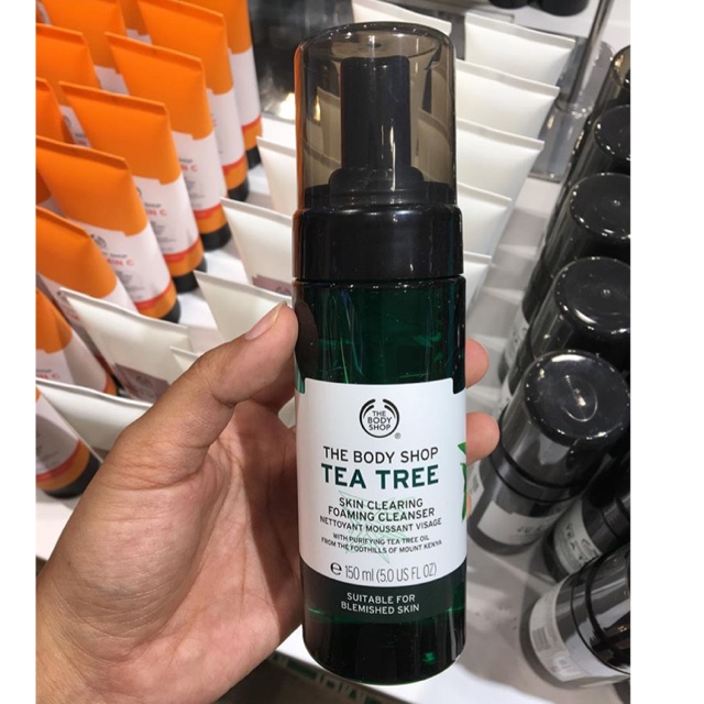 Jual The Body Shop Tea Tree Skin Clearing Foaming Cleanser 150ml Shopee Indonesia