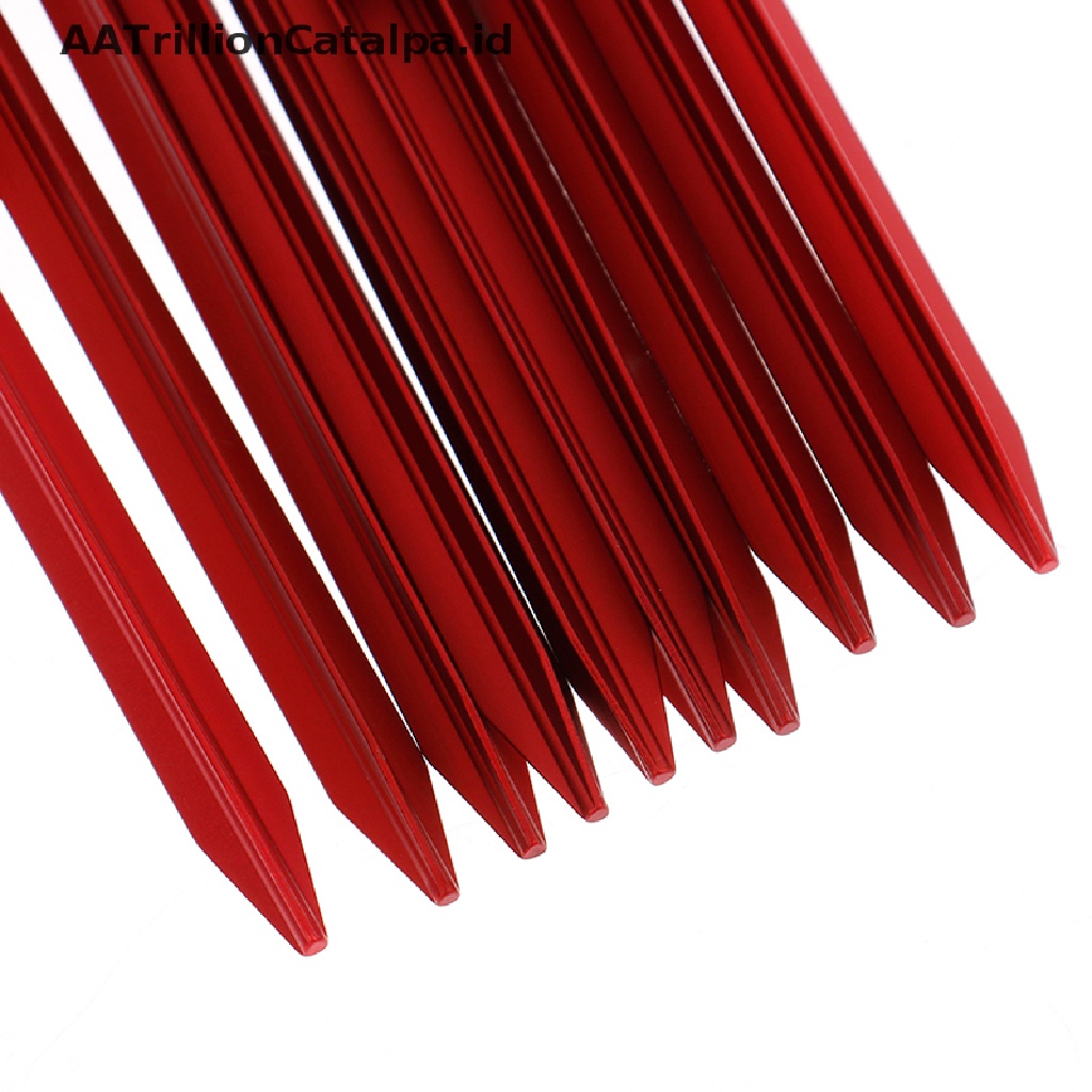 Aatrillioncatalpa 10pcs Pasak Tenda Bahan Aluminum Alloy Ultra Ringan Untuk Travel