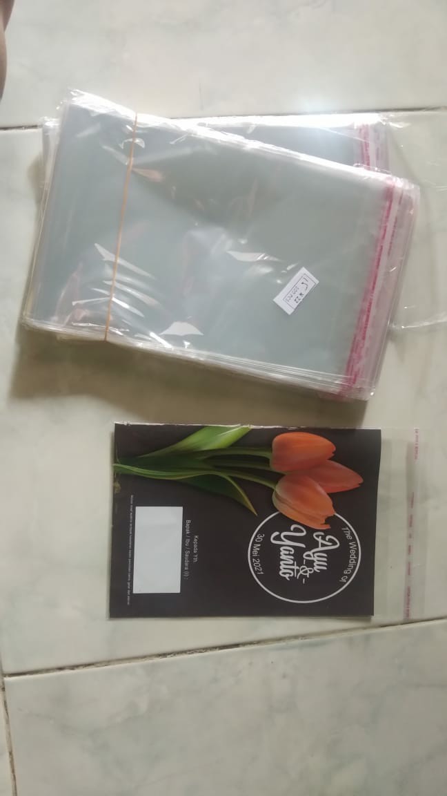 Plastik Opp Undangan 15 X 22 Cm