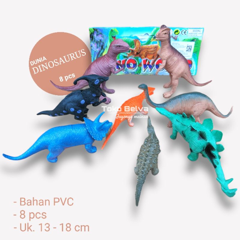 Set animal hewan karet dinosaurus / edukasi / mainan anak / dinosaurus / dino