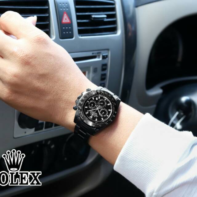 Jam tangan pria wanita cowok cewek crono aktif tanggal aktif rolek