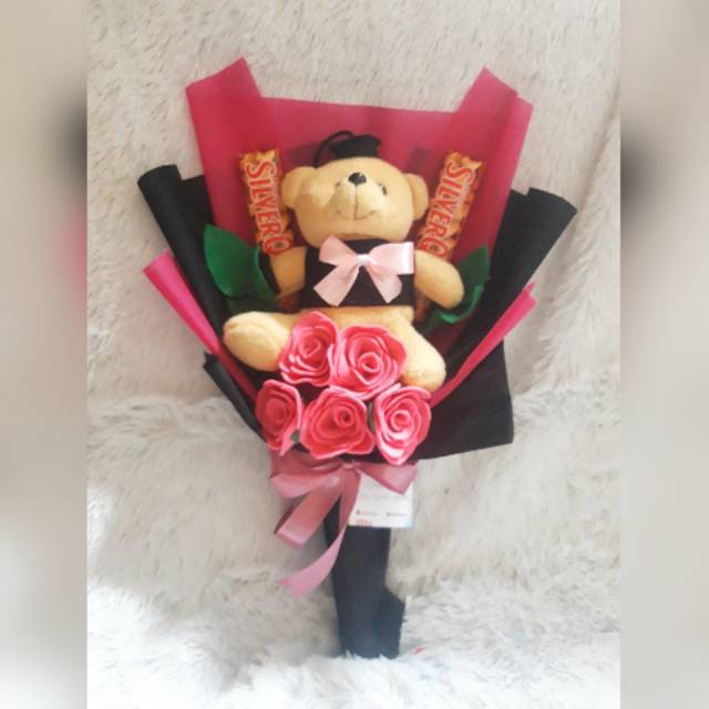 Buket boneka coklat/ buket wisuda coklat/buket boneka bear /buket coklat