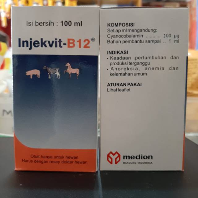 Jual VITAMIN B12 injeksi 100 ml PENAMBAH STAMINA HEWAN | Shopee Indonesia