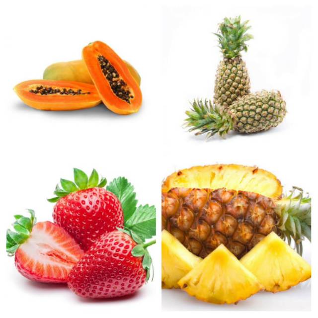 

Pepaya California, Nanas Madu, Nanas Lokal, Strawberry