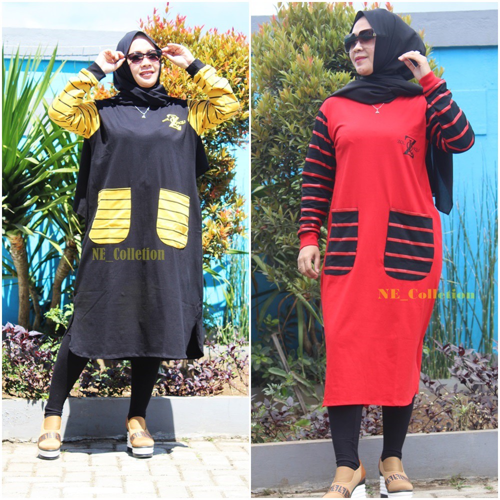 Atasan Wanita Bahan Combed Premium Long Tunik Zolaqu Fashion Wanita Muslimah Modis