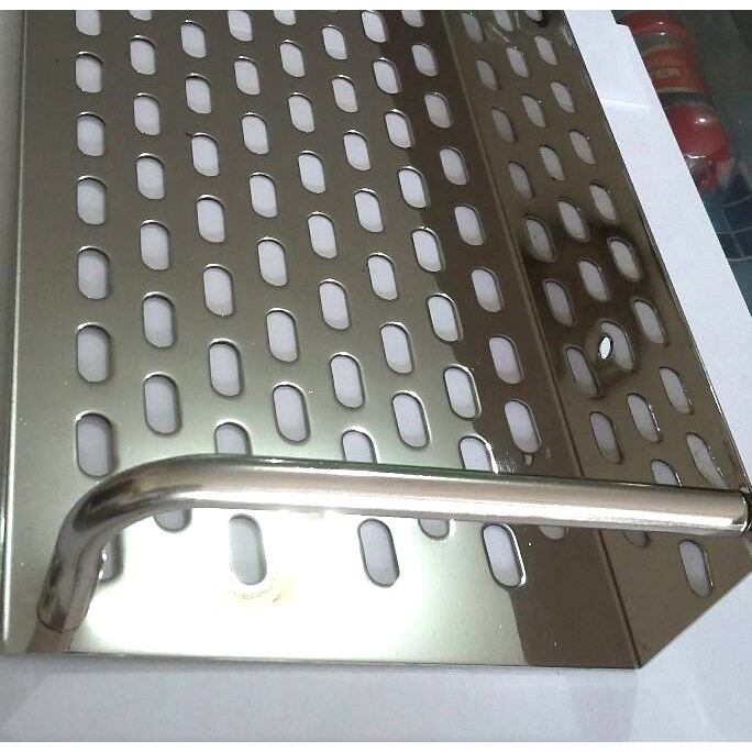 Rak Bumbu Dapur 30cm Stainless 304 - Kitchen Rack Rak Tempat Sabun Kamar Mandi 30 cm Stenlis RS30