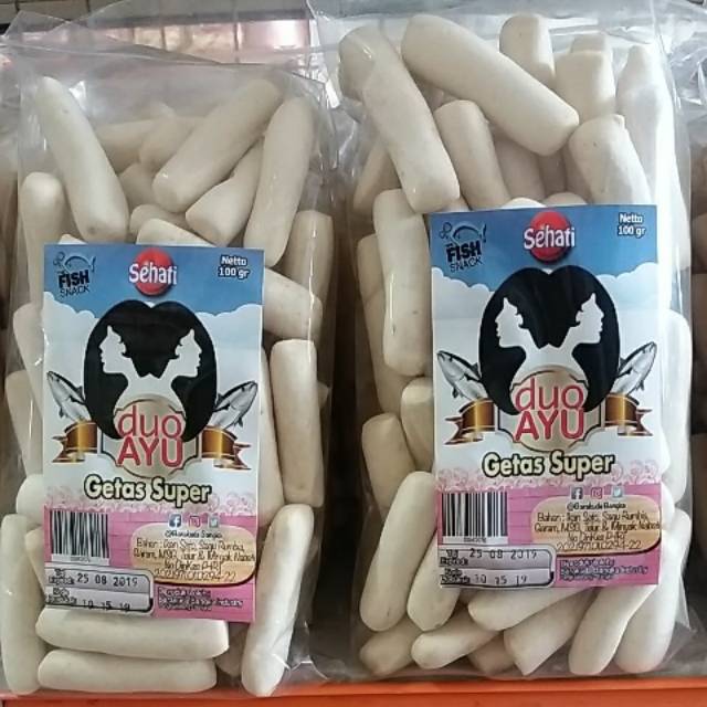 

kerupuk/getas ikan cap duo ayu panjang 100gr