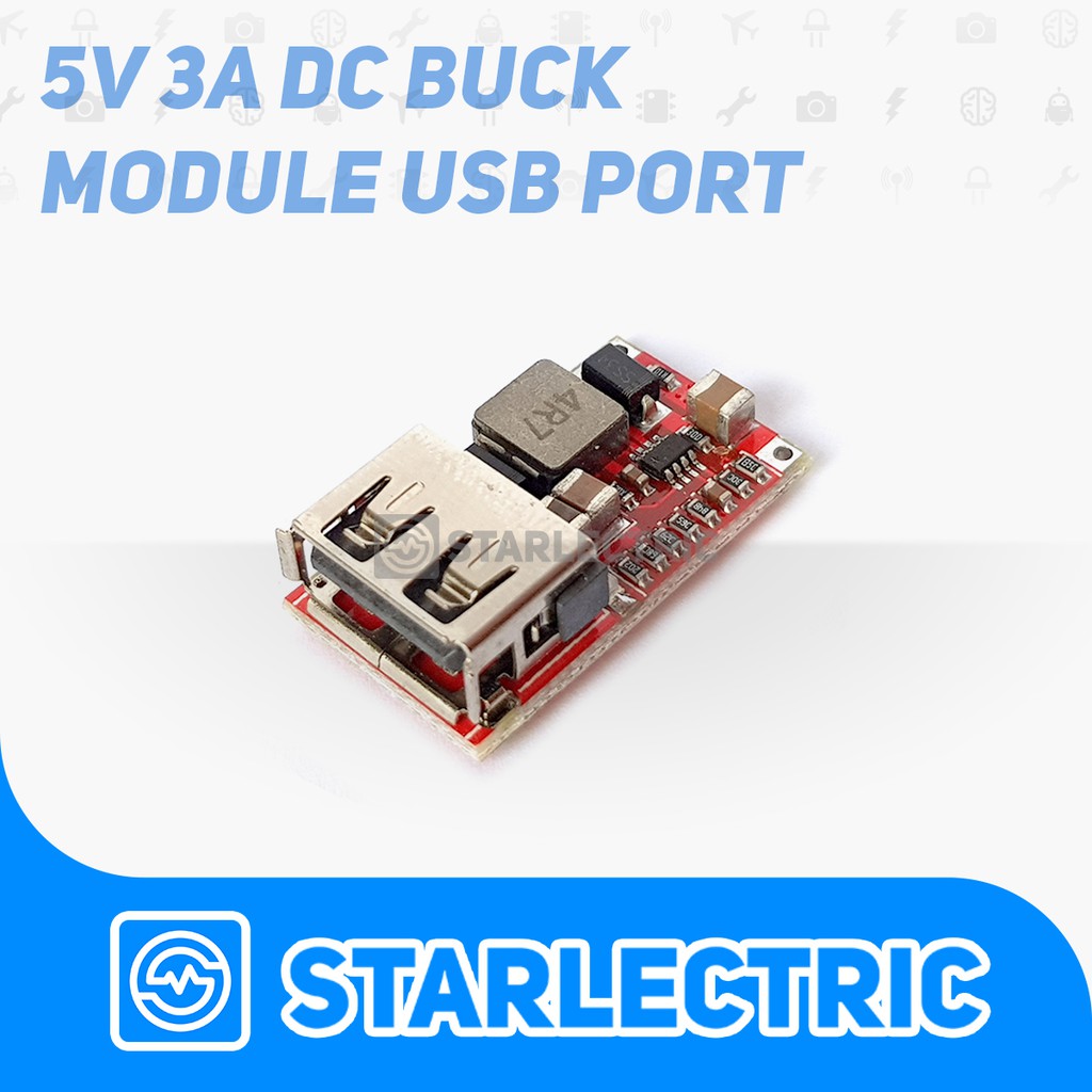 Step Down Buck Converter Charger Modul 5V 3A Input DC 6-24V