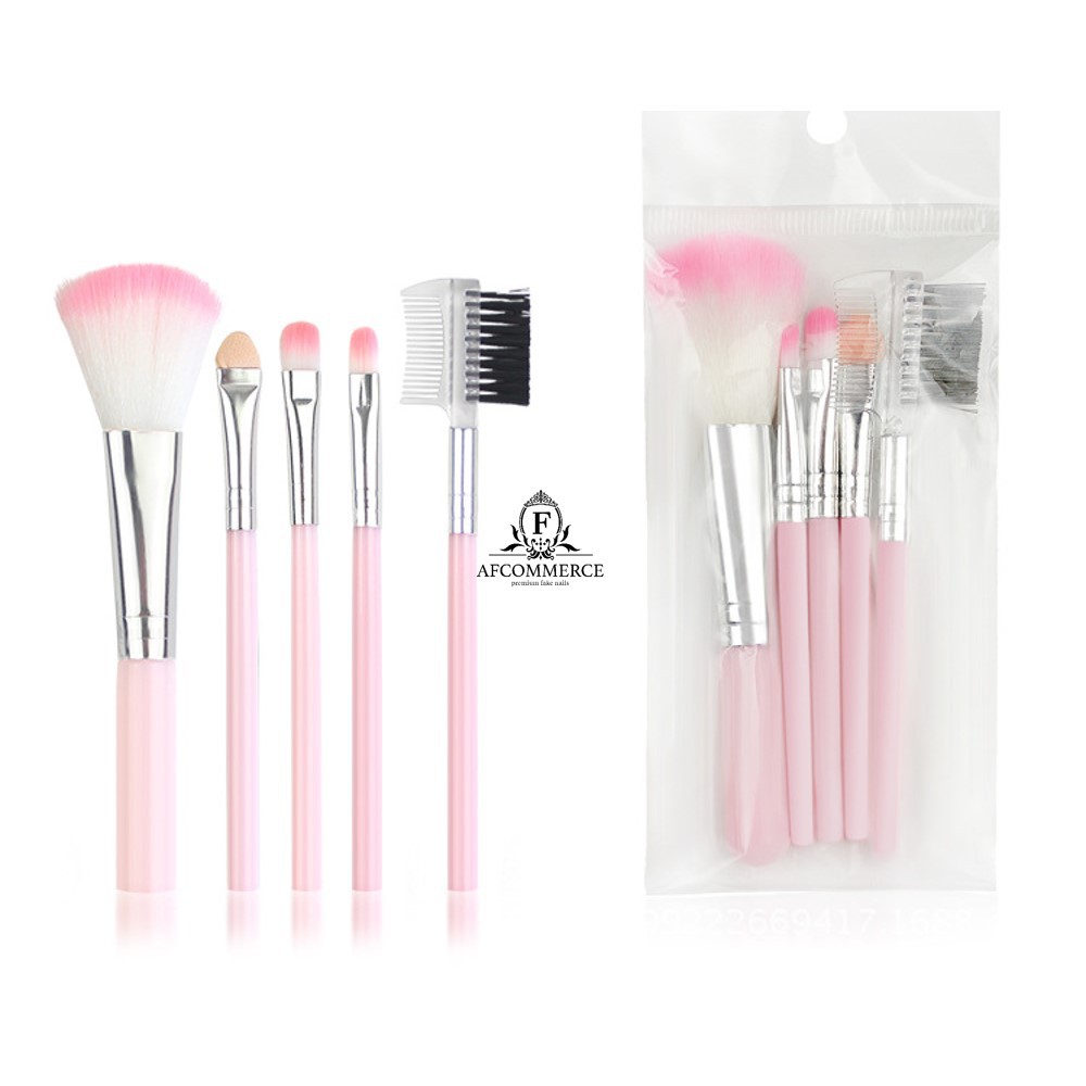 TERMURAH MINI MAKEUP BRUSH SET 5 IN 1 TANPA BOX