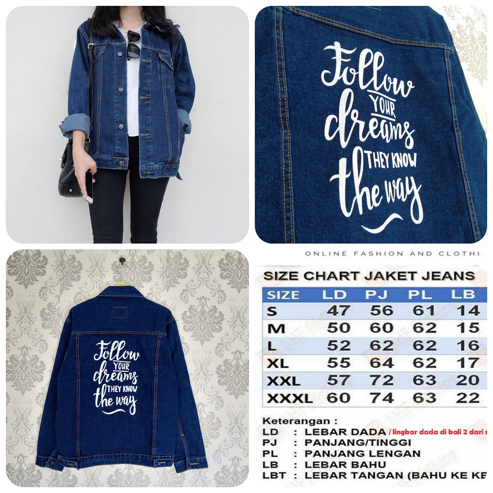 JAKET JEANS OVERSIZE WANITA / JAKET DENIM VINTAGE / X-PRESSION QUALITY!!-2