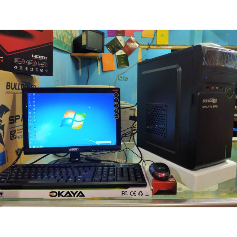 Komputer Fullset Core2Duo Ram Ddr3 4Gb Harddisk 500Gb LED 19&quot; Wide Baru