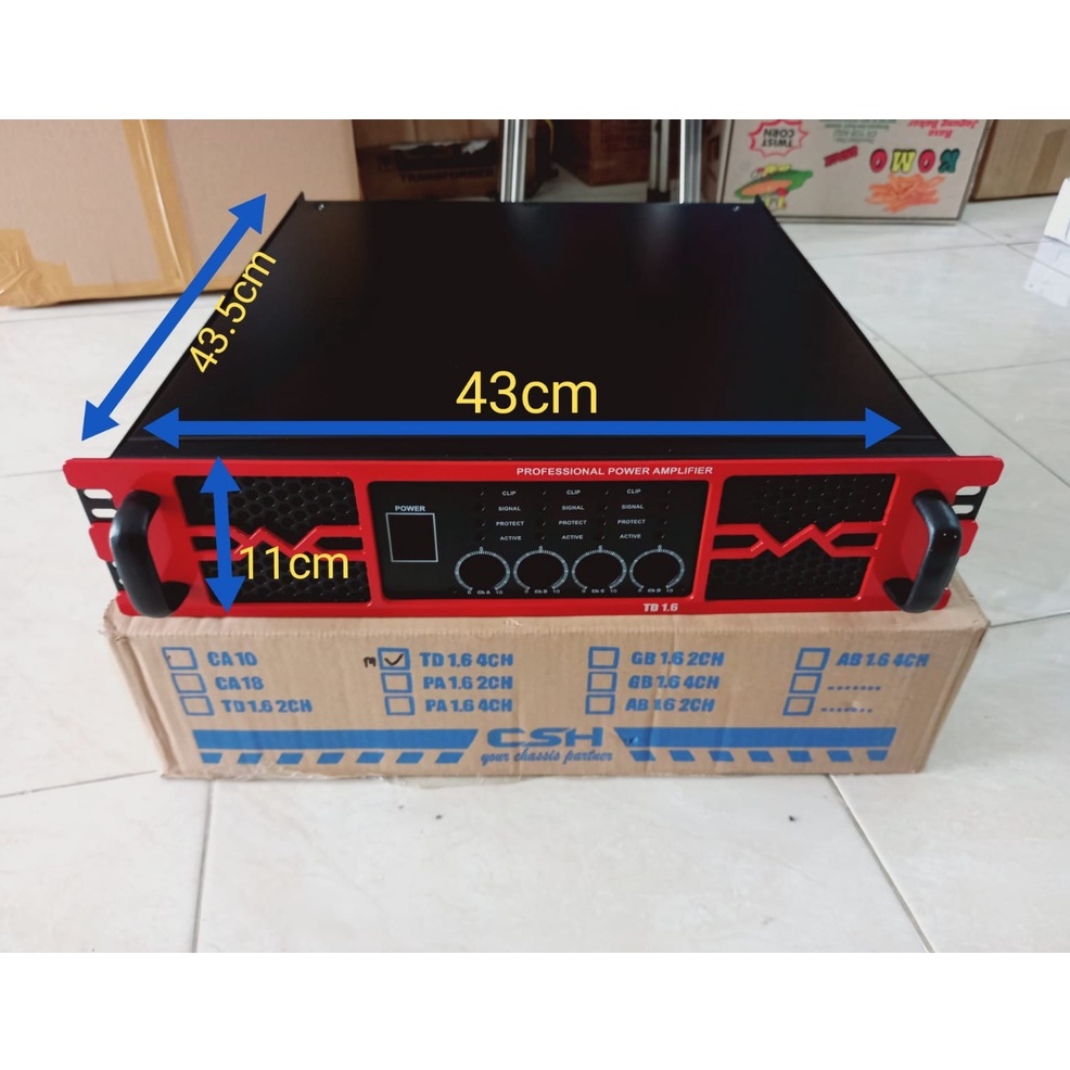 BOX POWER AMPLIFIER 4CH TD 1.6 Box power amplifier 4 channel TD1.6 2U