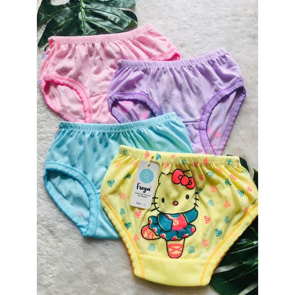 6 PCS FREYA KIDS | Celana dalam anak perempuan Hello kity Art Freya Pikok SS 15