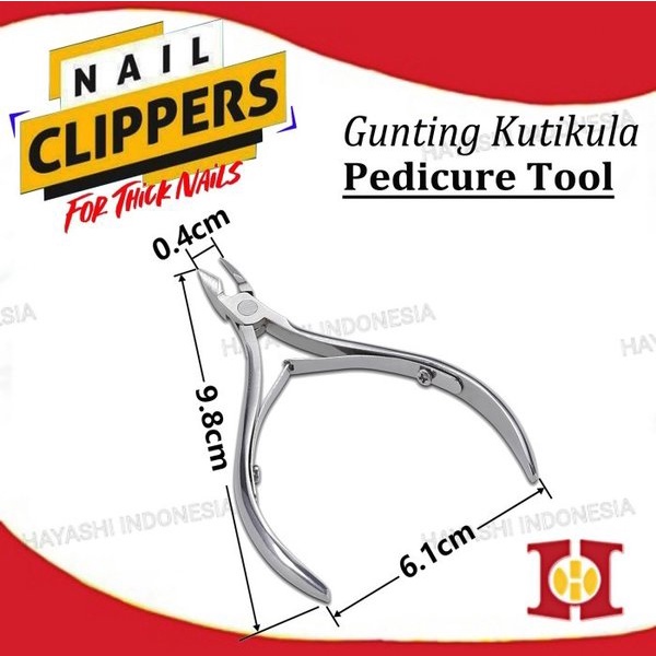 Gunting Kuku Cantengan Kutikula Meni Pedi Stainless Cuticle Nipper