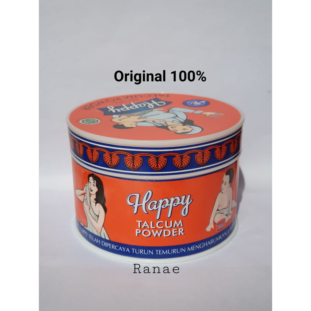 Bedak Happy Talcum Powder - Mengharumkan dan Menyejukkan Kulit