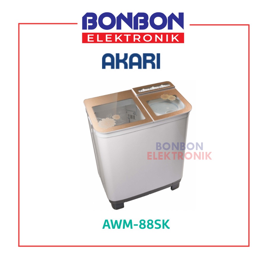 Akari Mesin Cuci 2 Tabung 8KG AWM-88SK / AWM 88 SK