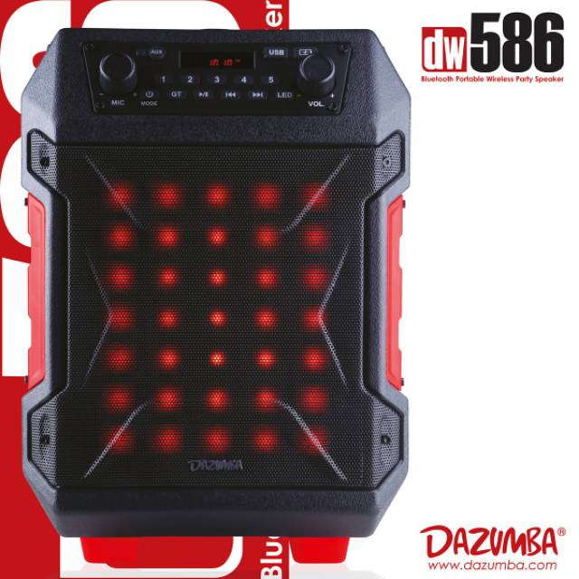Speaker Karaoke Colokan 2 Mic Super Bass Outdoor Dazumba DW586