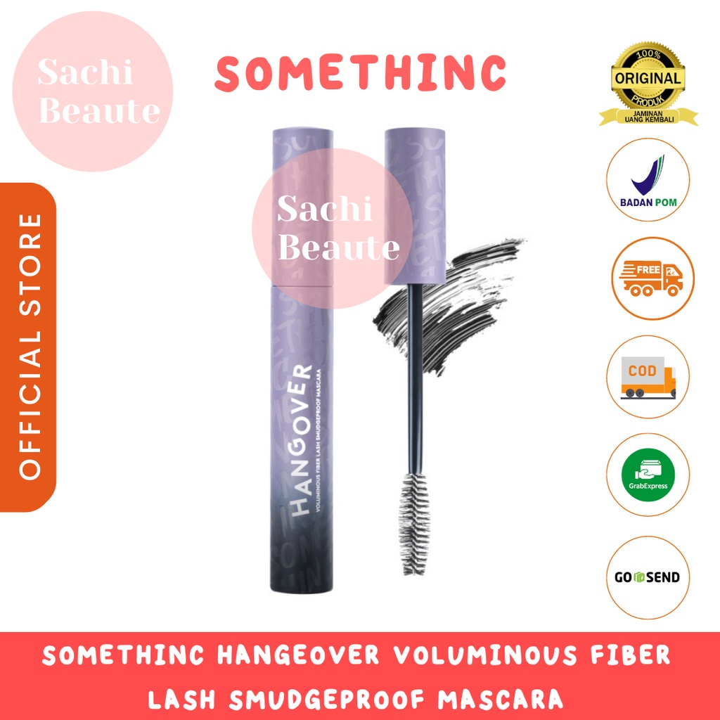 SOMETHINC HANGOVER Voluminous Fiber Lash Smudgeproof Mascara - Waterproof Mascara Tahan Lama