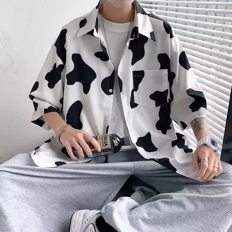 KEMEJA IMPORT PRIA WANITA KOREA AMERIKA BTS COW BRITISH VINTAGE ORIGINAL HN35