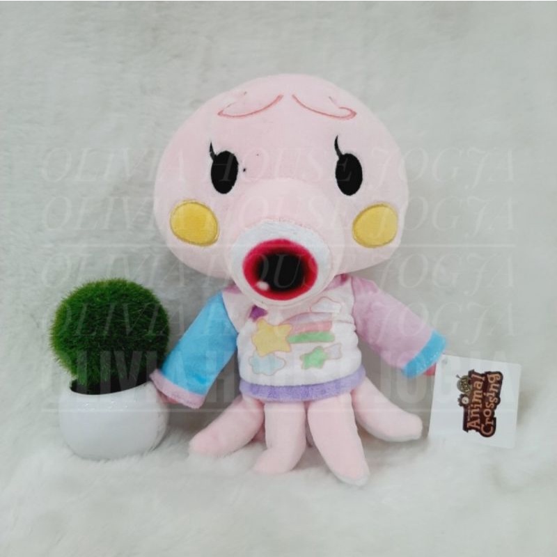 Boneka Animal Crossing Marina Import Tag Boneka Marina Animal Crossing Gurita Pink New Horizon Octop