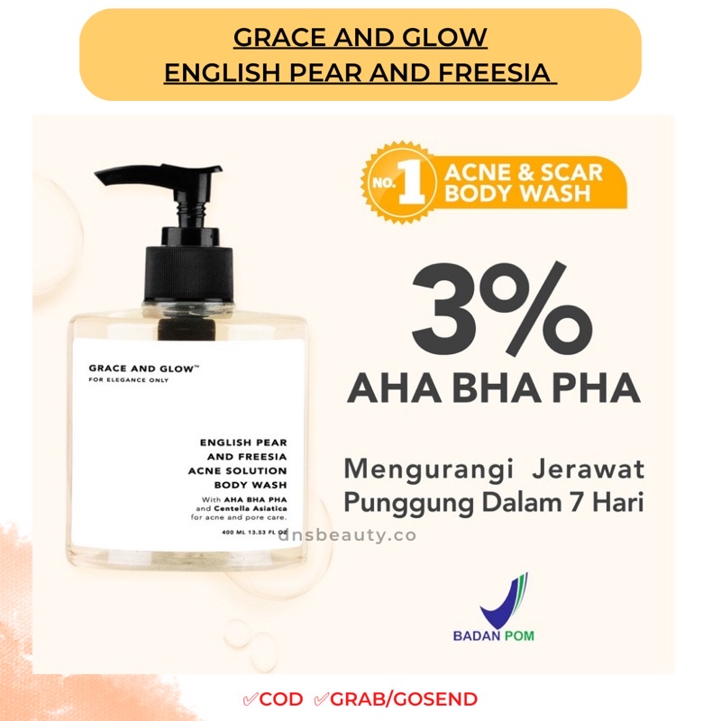 GRACE AND GLOW English Pear And Freesia Acne Solution Body Wash