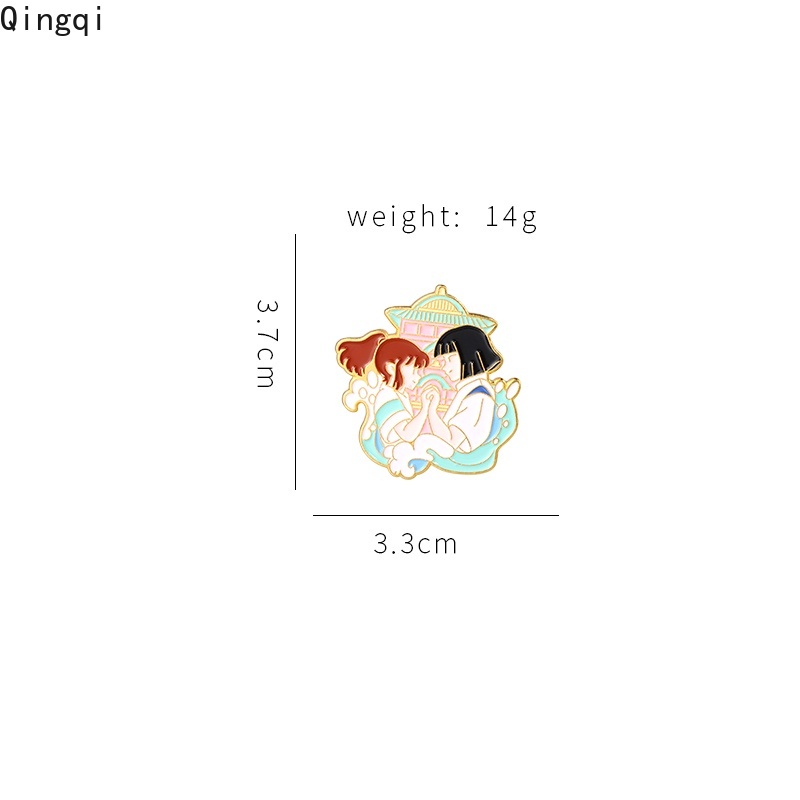 Bros Pin Enamel Desain Kartun Anime Chihiro Haku Untuk Koleksi Penggemar Anak