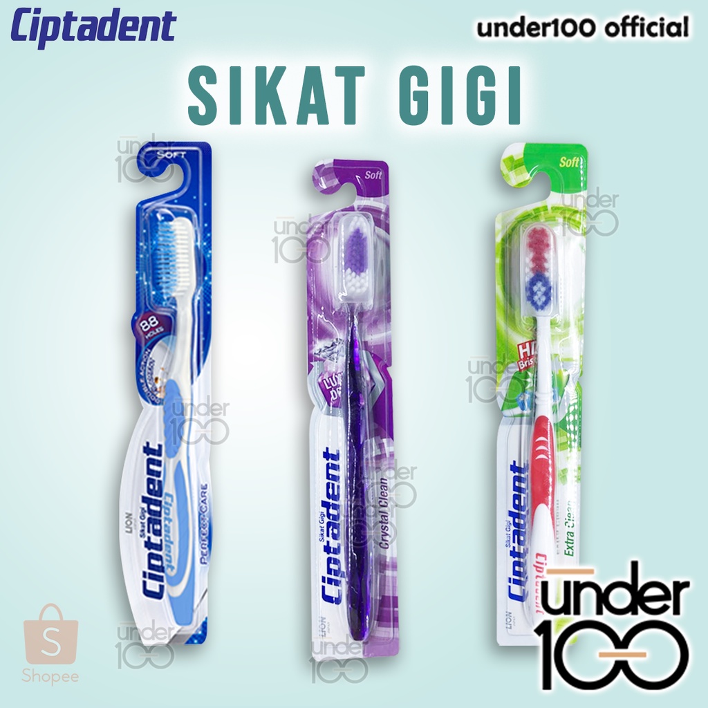 ❤ UNDER100 ❤ Ciptadent Sikat Gigi Toothbrush Crystal Clean Soft | Extra Clean Soft | Perfect Care Soft | KEMENKES RI