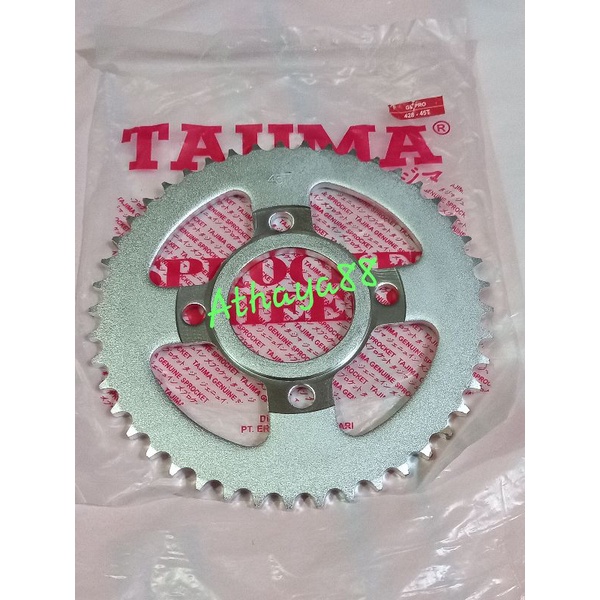 GEAR GIR BELAKANG HONDA GL PRO,GL PRO NEOTECH,TIGER,MEGA PRO 428 45T TAJIMA
