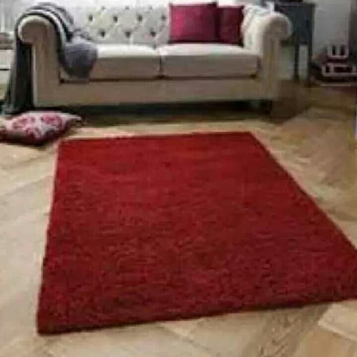 Karpet rasfur 150 x 100 x 3 cm/ karpet bulu/ karpet lantai - putih