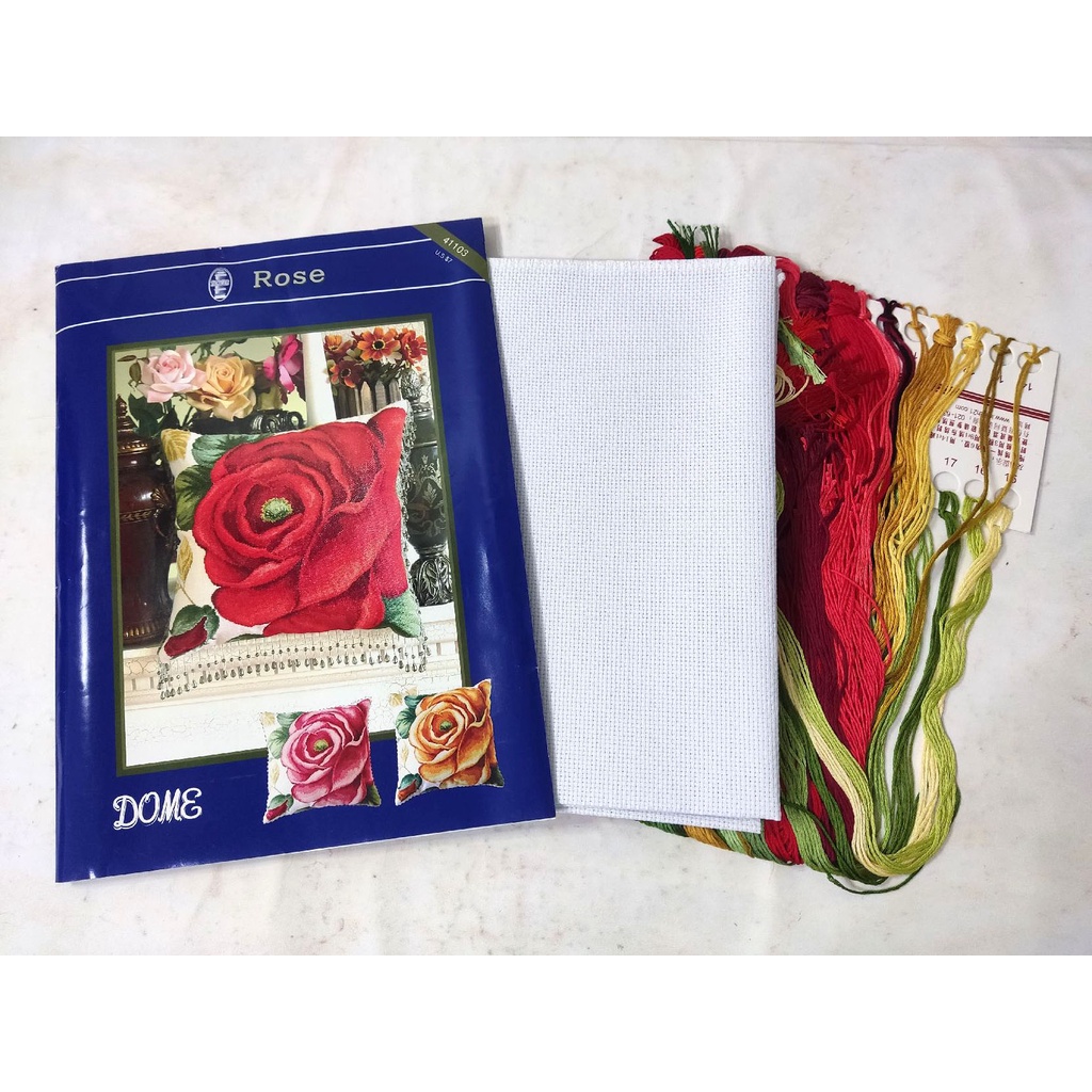 Paket Sulam DIY Craft Kristik DOME 41103 Red Rose Bunga Mawar Merah