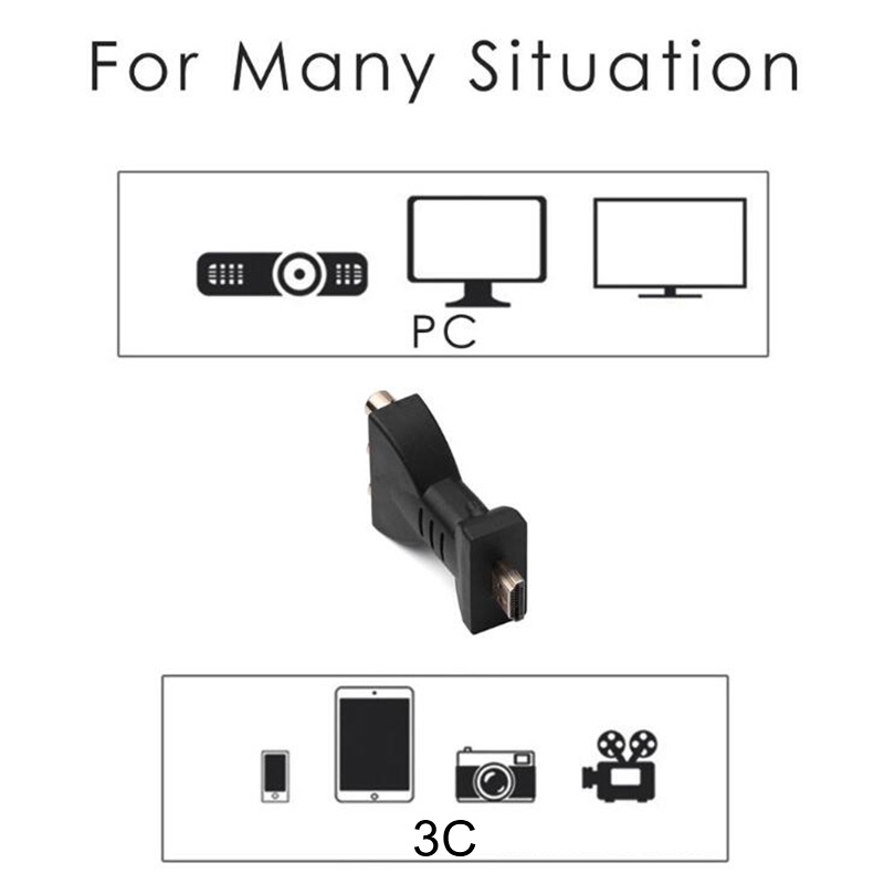 (dreamdreaming.id) Adapter Sinyal AV Digital 1080p HDMI Ke VGA HDMI Ke AV RCA