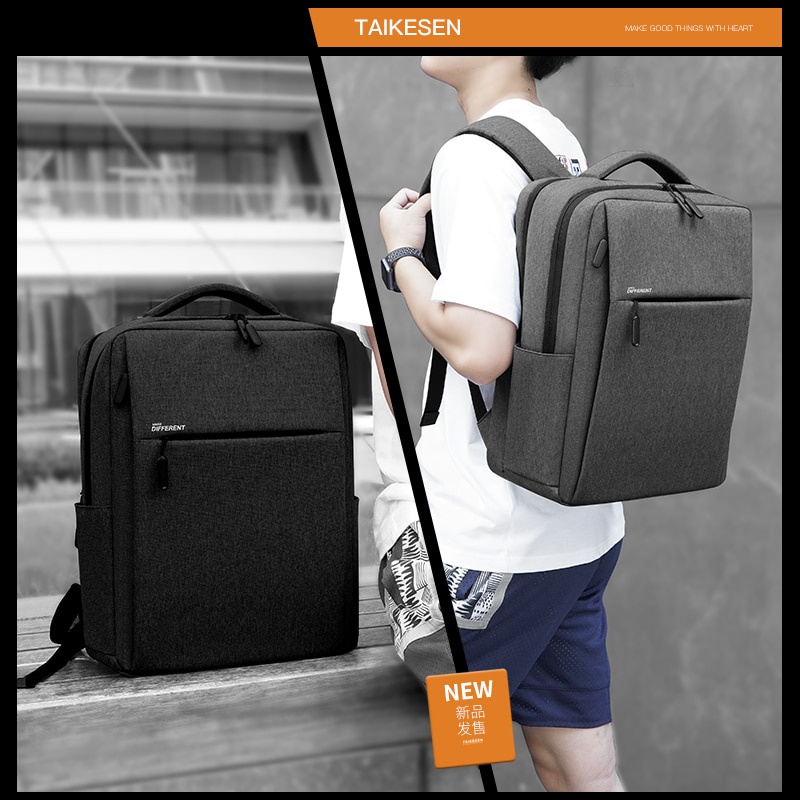 Tas Ransel Laptop 15.6 Inch Backpack Notebook Gendong TAIKESEN Travel Bag Macbook Punggung USB Kuliah Pria Wanita Tumbler Pocket