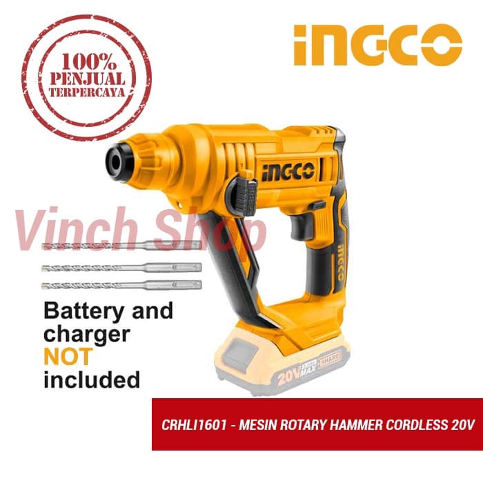 JACK HAMMER MESIN BOR BOBOK KAYU BETON ROTARY HAMMER CORDLESS INGCO