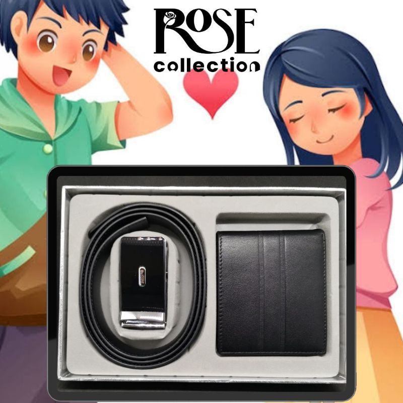 BYFORD BOX GIFT SET WALLET & BELT DOMPET & BELT