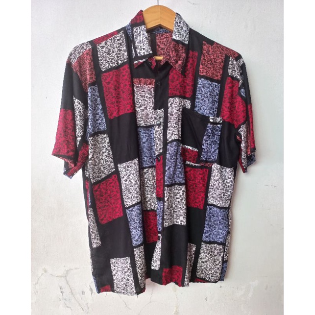 Kemeja rayon pria/Kemeja motif/Kemeja surfing