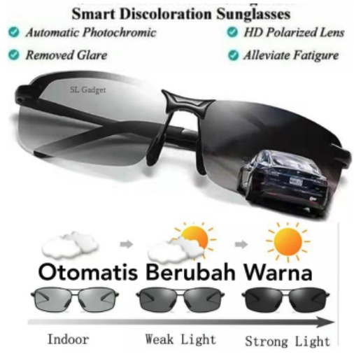 Kacamata Polarized Photochromic Pria Wanita