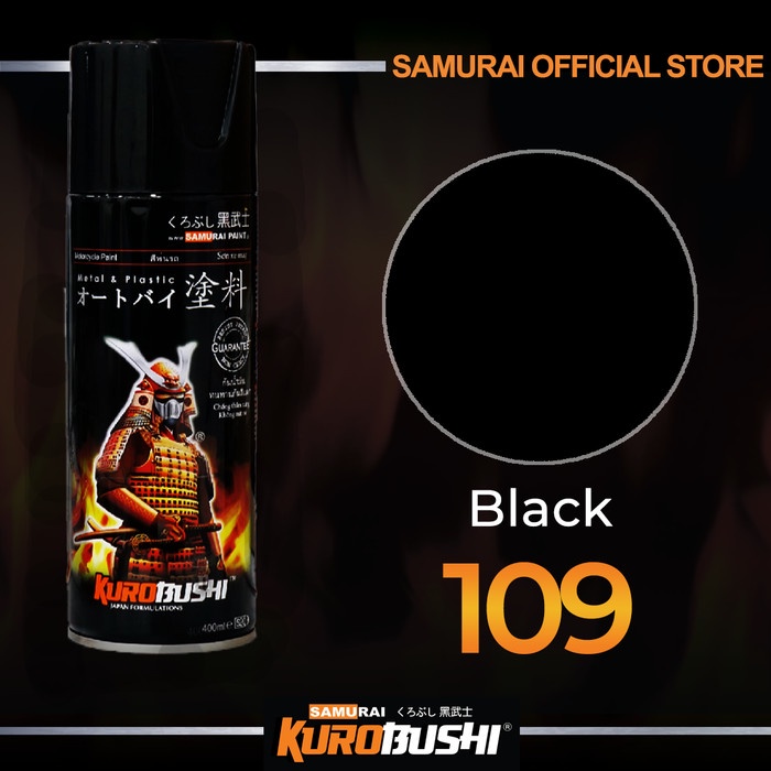 Samurai Paint Black 109 Hitam Solid #109
