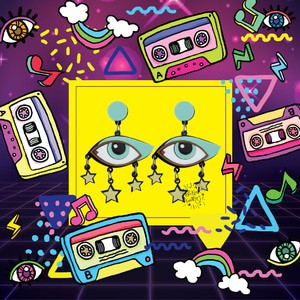 WATCH ME DANCE - ANTING RUBBER ACRYLIC MATA BINTANG HIJAU TOSCA IMPORT