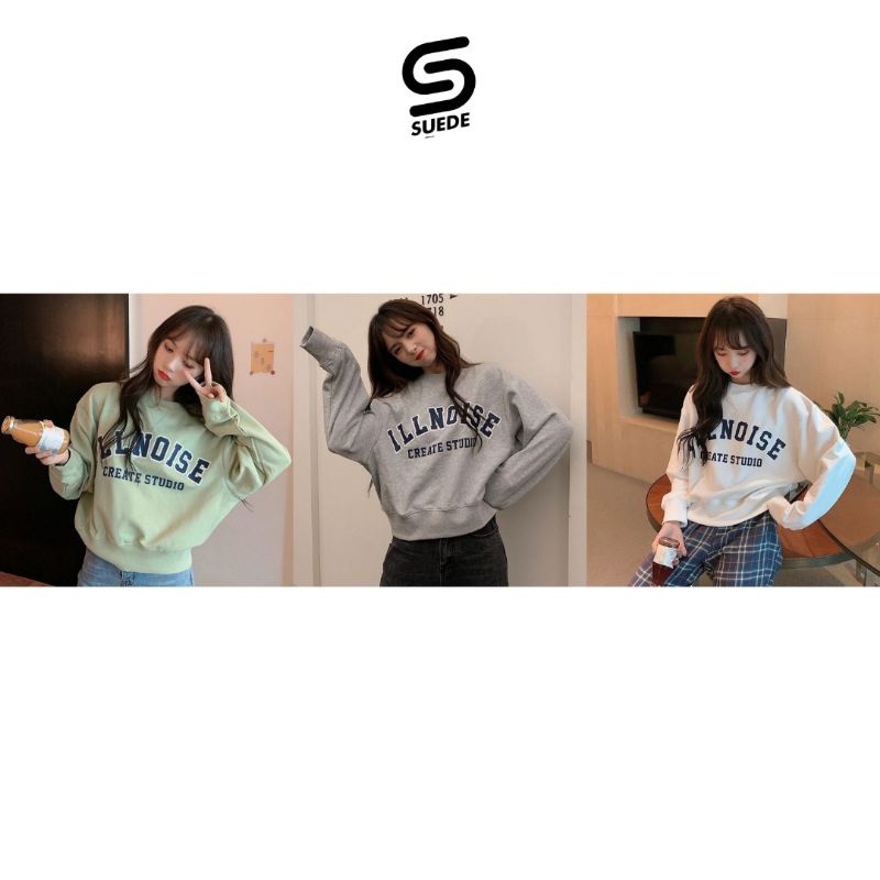 Sweater Basic Wanita terbaru Illnoise - Sweater crop oversize wanita -